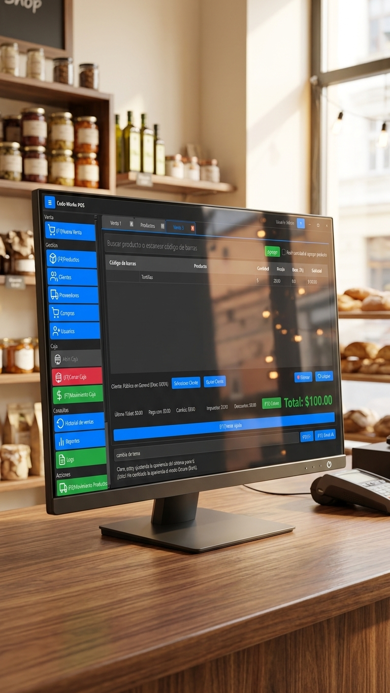 Modo Oscuro Code-Works POS